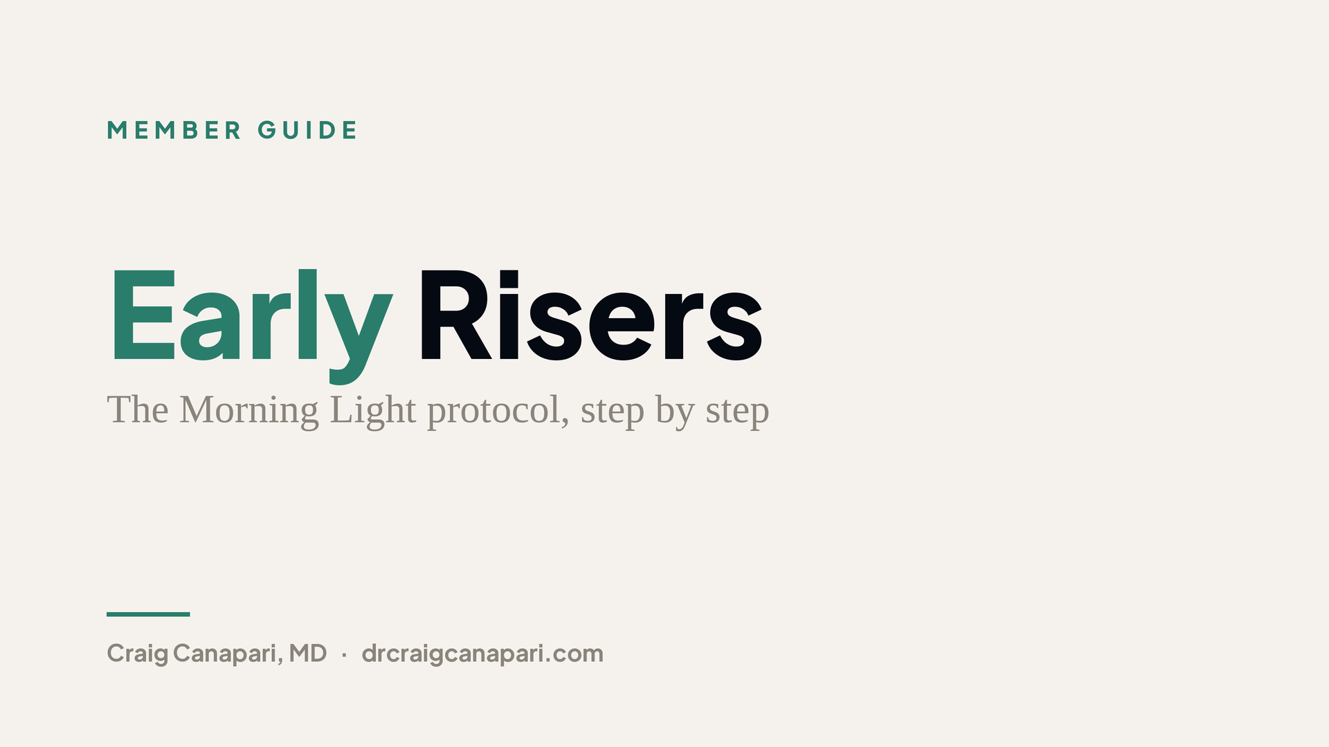 How to Deal with Early Risers: The Morning Light Protocol