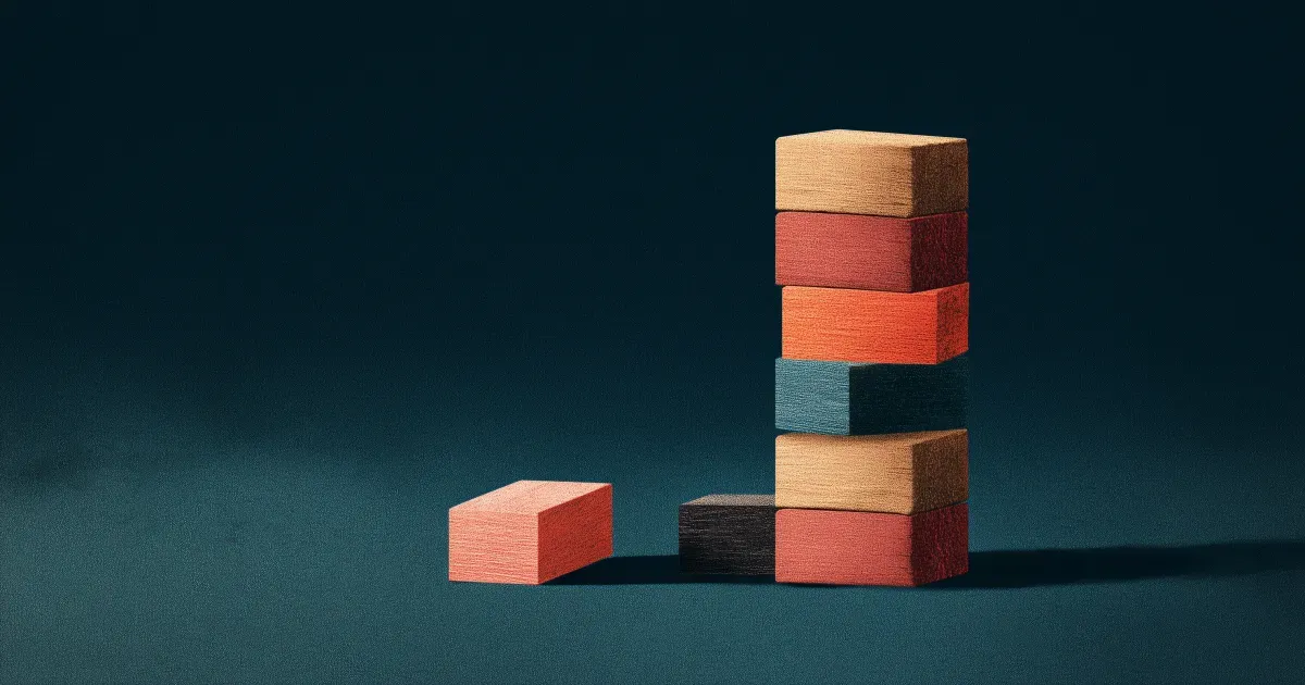 image of wooden blocks on a dark background