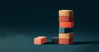 image of wooden blocks on a dark background
